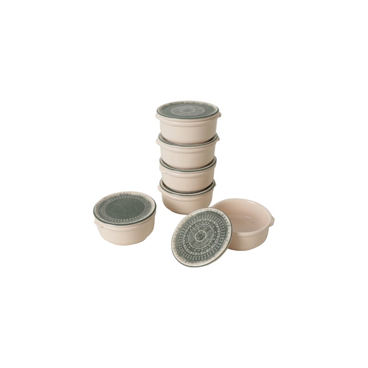 Комплект Купи за закуска, Keramika, Maya, Керамика, 12 части, Бежово