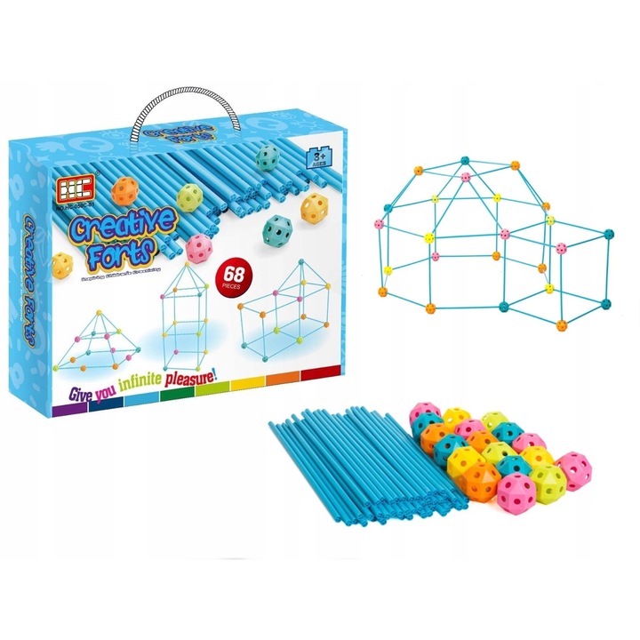 Set constructie, 38 x 29 x 8 cm, Multicolor, 168 piese