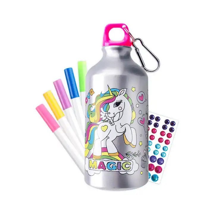 Аксесоари Tetea, Алуминиева бутилка за вода от 500 ml, Магия на еднорога