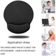 Mouse pad, Zola®, loc pentru incheietura mainii, anti-alunecare, 23x18 cm, negru