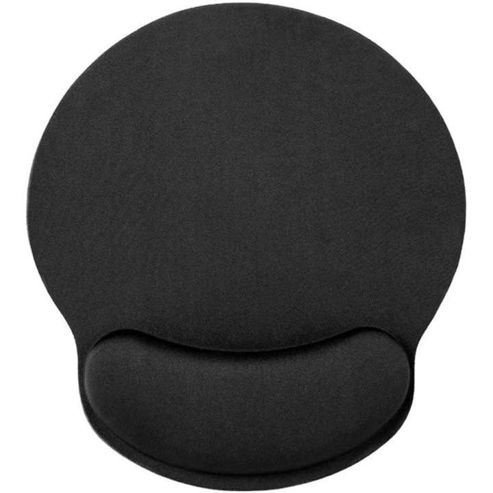 Mouse pad, Zola®, loc pentru incheietura mainii, anti-alunecare, 23x18 cm, negru