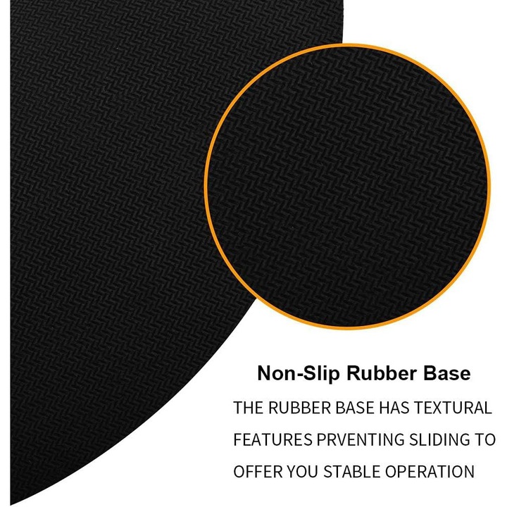 Mouse pad, Zola®, loc pentru incheietura mainii, anti-alunecare, 23x18 cm, negru