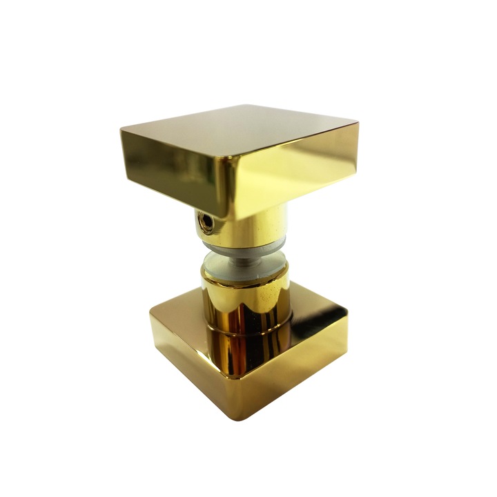 Maner, inox, tip buton, bilateral, KOR-684, (35 x 35mm), auriu