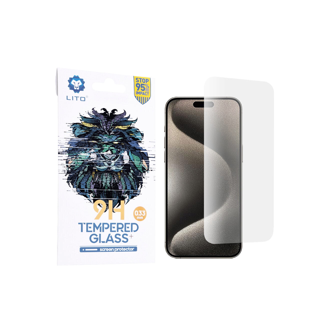 Folie pentru iPhone 15 Pro Max - Lito 2.5D Classic Glass - Clear