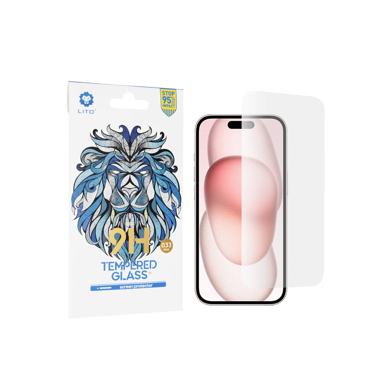 Folie pentru iPhone 15 - Lito 2.5D Classic Glass - Clear