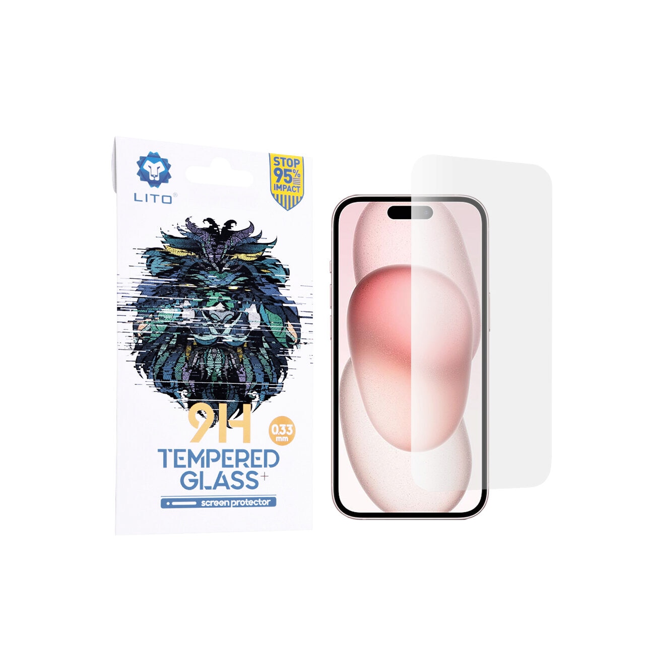 Folie pentru iPhone 15 - Lito 2.5D Classic Glass - Clear