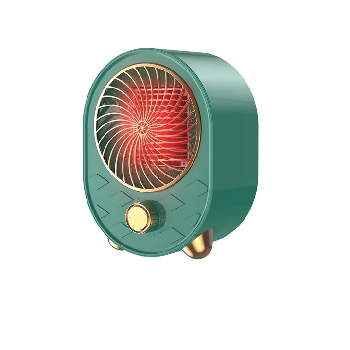 Kerámia légfűtő 1000W, 21x14 cm, csendes, 2 lépcsős szoba, többszörös védelem