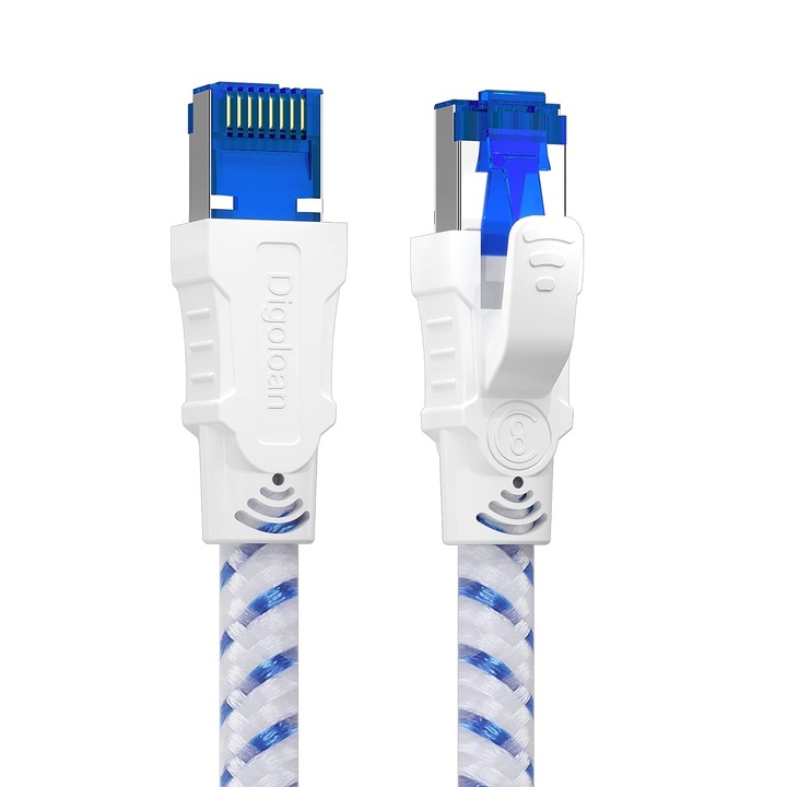 30m S/FTP Cat 8 Ethernet мрежов кабел Gigabit 40Gbps 2000MHz гъвкав проводник RJ45 съединителни глави за PS5 Xbox Switch лаптоп рутер