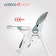 Scaun de masa 2 in 1 pentru copii Colibro Noto, cu pozitie de somn, reglabil pe inaltime, pliabil, Agava