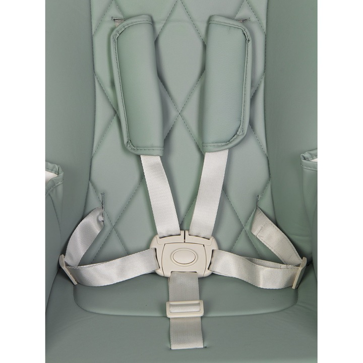 Scaun de masa 2 in 1 pentru copii Colibro Noto, cu pozitie de somn, reglabil pe inaltime, pliabil, Agava
