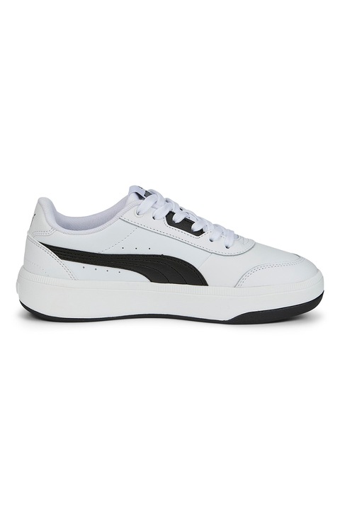 Puma, Кожени спортни обувки Tori с еко кожа, Черен, Бял, 36 EU