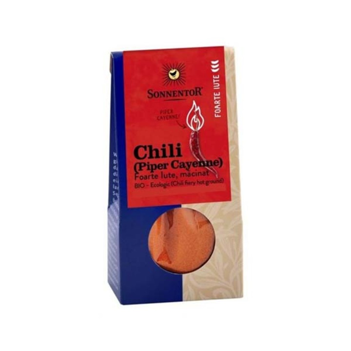 Condiment Chili Foarte Iute Macinat Sonnentor, Eco, 40g