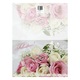 Felicitare pentru nunta "Felicitari!", imagine cu trandafiri roz si alb, 120 x 180 mm, carton 300 gr, cu plic alb