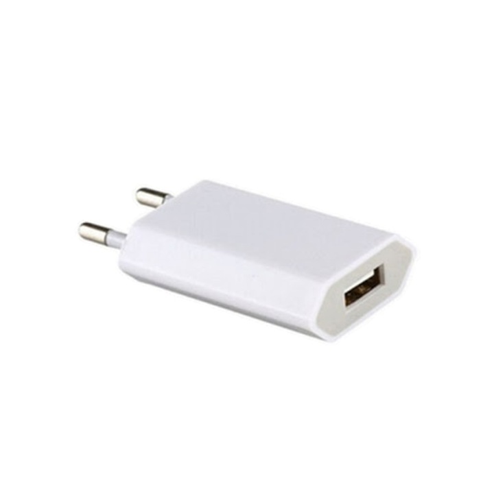 Adaptor retea Apple compatibil cu iPhone, 1xUSB, Ambalaj Original + Happy Magnet, Alb
