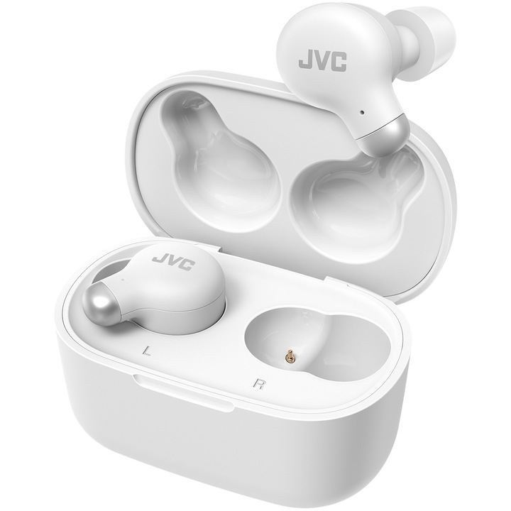 Casti audio In-Ear JVC HA-A25T-WN-E, Bluetooth, True Wireless, Alb