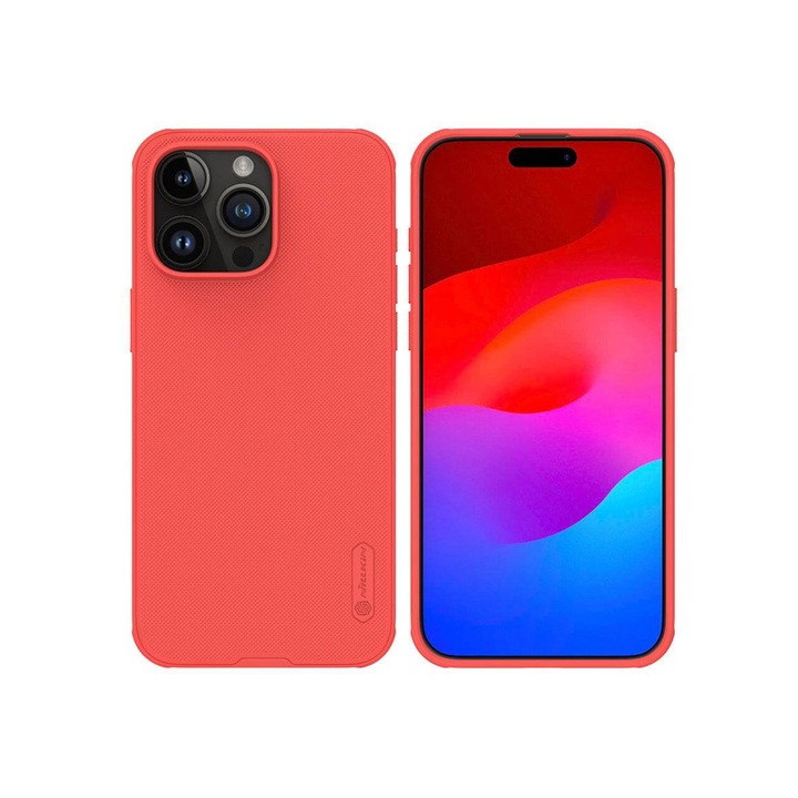 Husa Compatibila cu Apple iPhone 15 Pro Max - Nillkin Super Frosted Shield Pro - Red