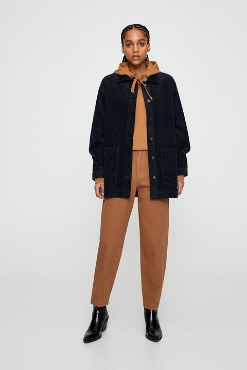 Jacheta Dama Pull & Bear Raiat, Negru, XS