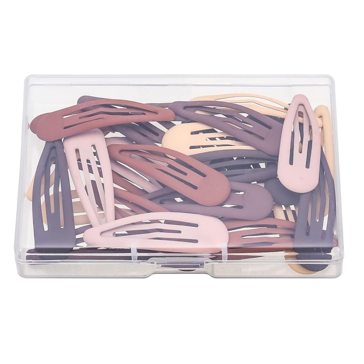Set 30 clame par, metal, accesoriu elegant tip agrafa, fara zgarieturi si durere, Multicolor