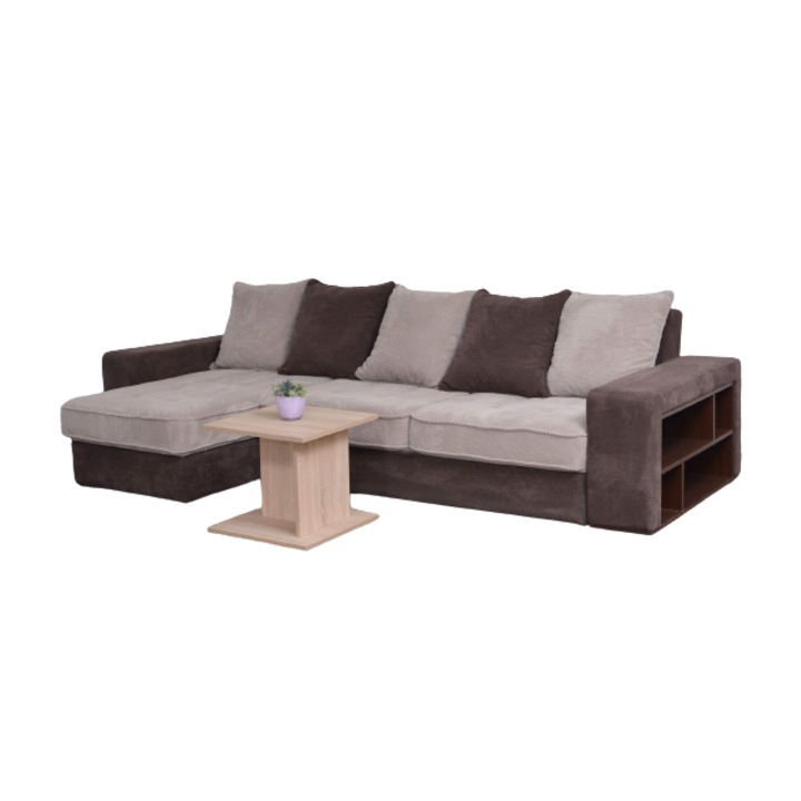 Coltar Atina extensibil, Stofa, 298 x 160 cm, Maro/Bej