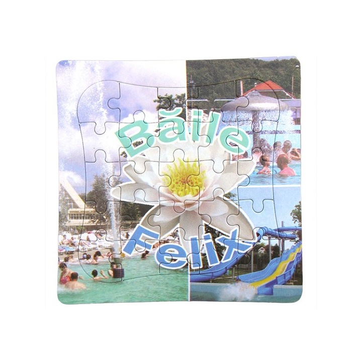 Комплект от 10 малки пъзела с Baile felix, 14x14cm, Многоцветни