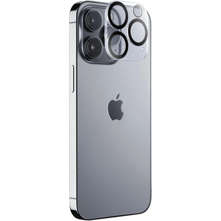 Folie sticla compatibila iPhone 15 Pro/15 Pro Max- protectie camera spate 9H