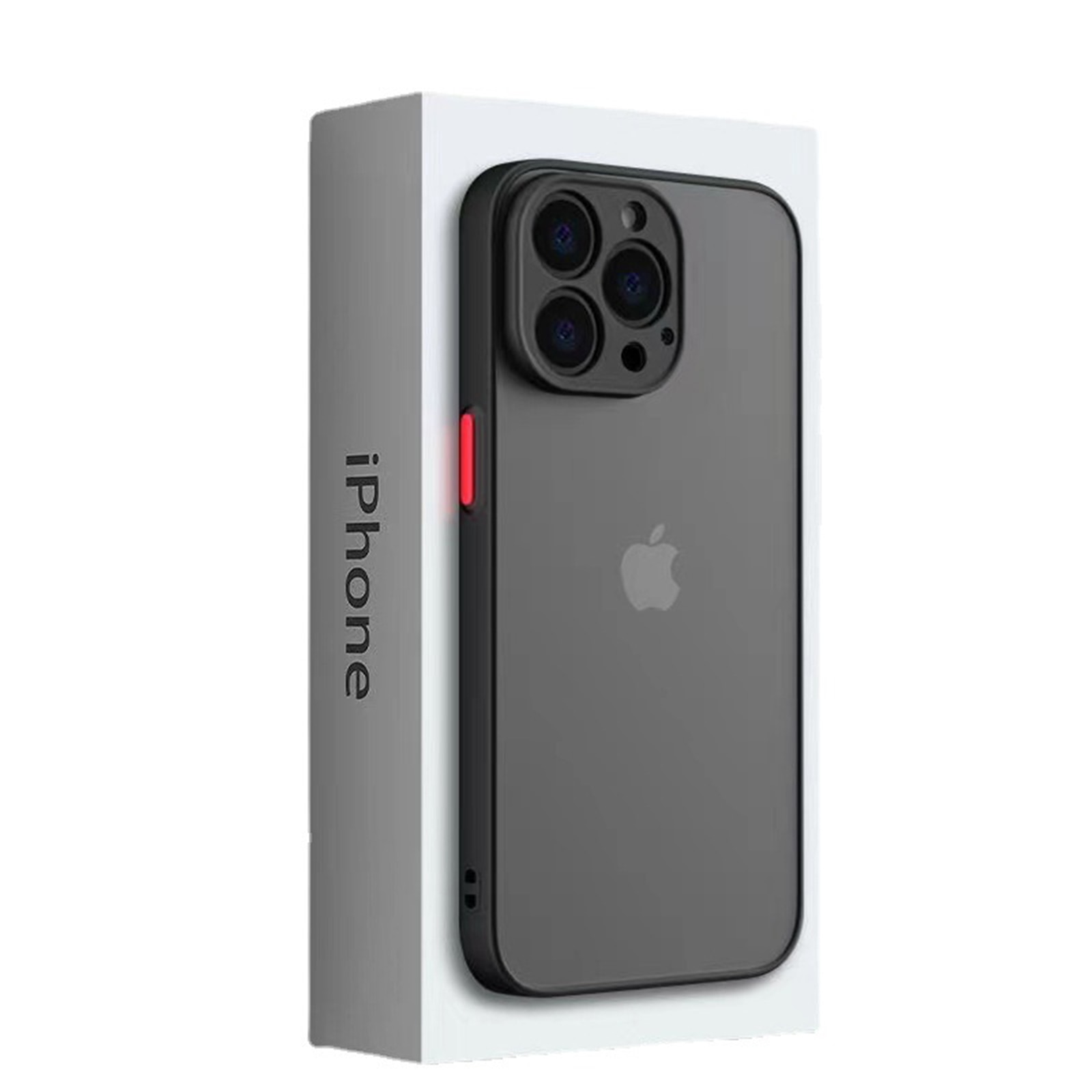 Husa cu protectie la camere si finisaj mat, NUODWELL, Compatibila cu iPhone 15 Pro, Design ultra slim, Antizgarieturi si rezistent la socuri, TPU/PC, Negru