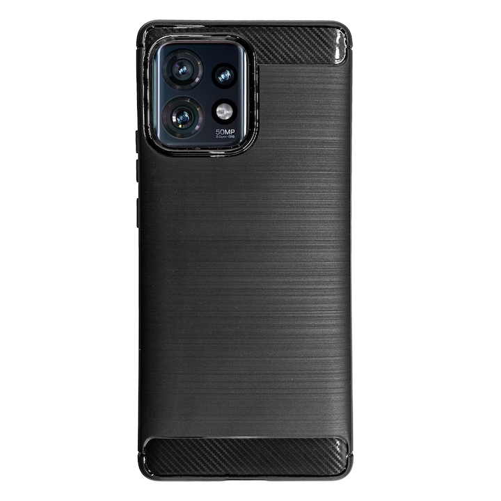 Husa SILKASE pentru Motorola Edge 40 Pro, silicon carbon, culoare negru