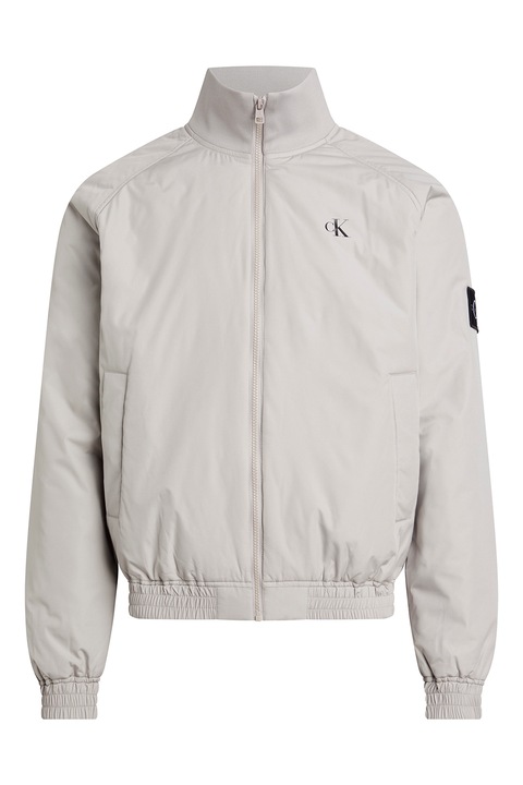 CALVIN KLEIN JEANS, Бомбер яке с реглан ръкави, Светлосив, L