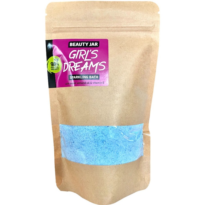 Сол за баня Girls Dreams, Beauty Jar, Сладки бадеми/Витамин Е, 250гр