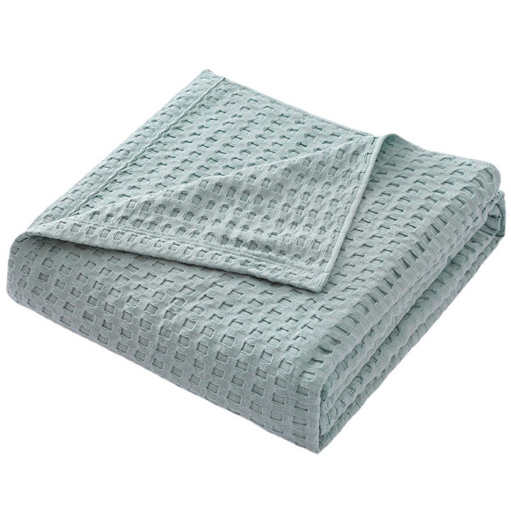 Плетено одеяло за хавлии, Vaxiuja, 150 x 200 см, Син