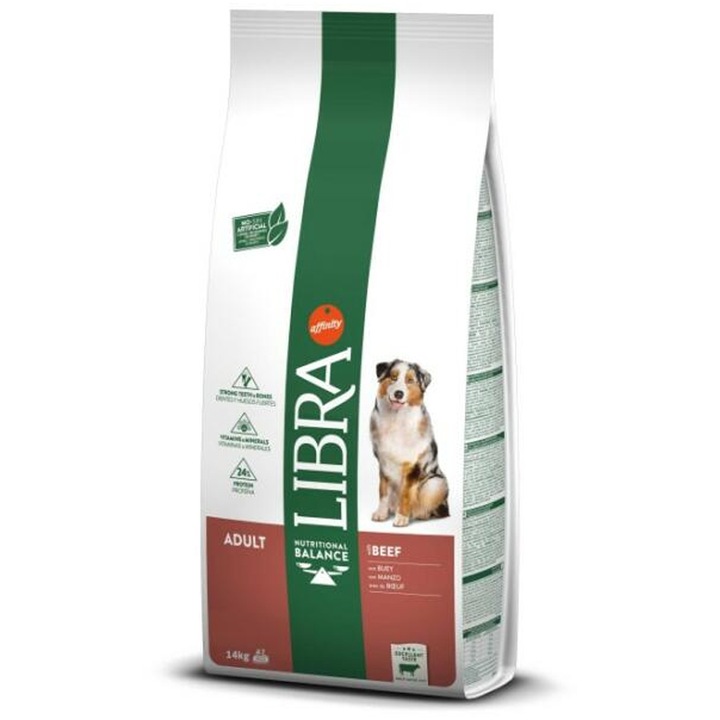Száraz kutyaeledel, Libra Adult Medium\Maxi Vita, 14kg-os zsák