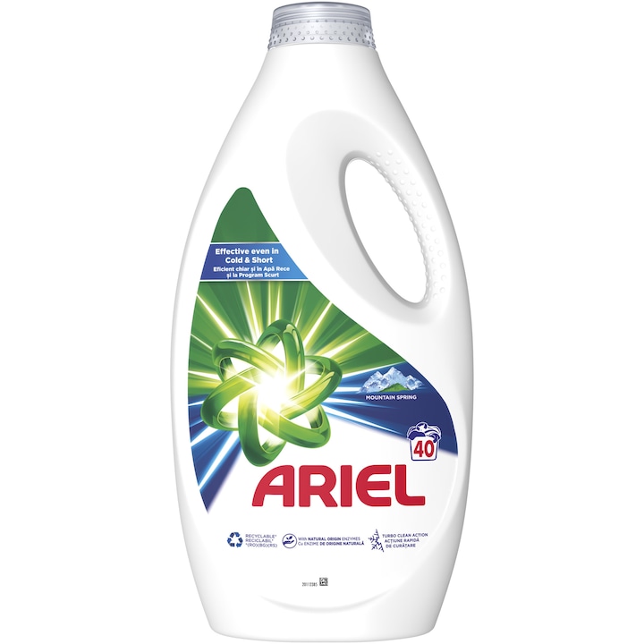 Detergent de rufe lichid Ariel Mountain Spring, 40 spalari