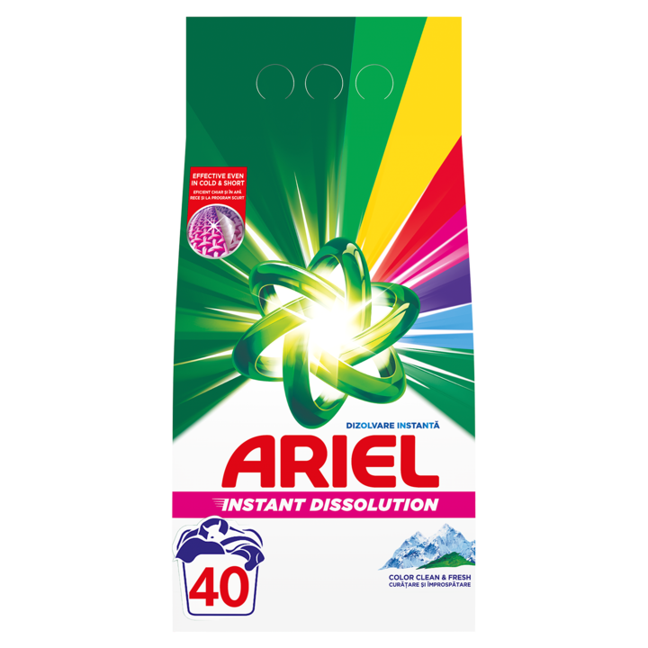 Detergent de rufe pudra Ariel Color, 40 spalari