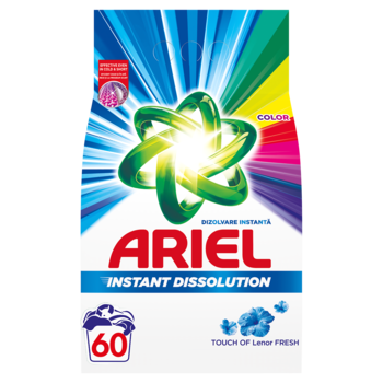 Detergent de rufe pudra Ariel Touch of Lenor Fresh Color, 4.5kg, 60 spalari