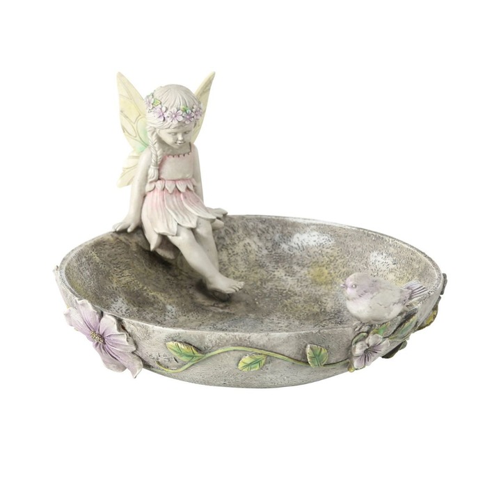 Madáritató, szürke, kerámia, Flya Boltze