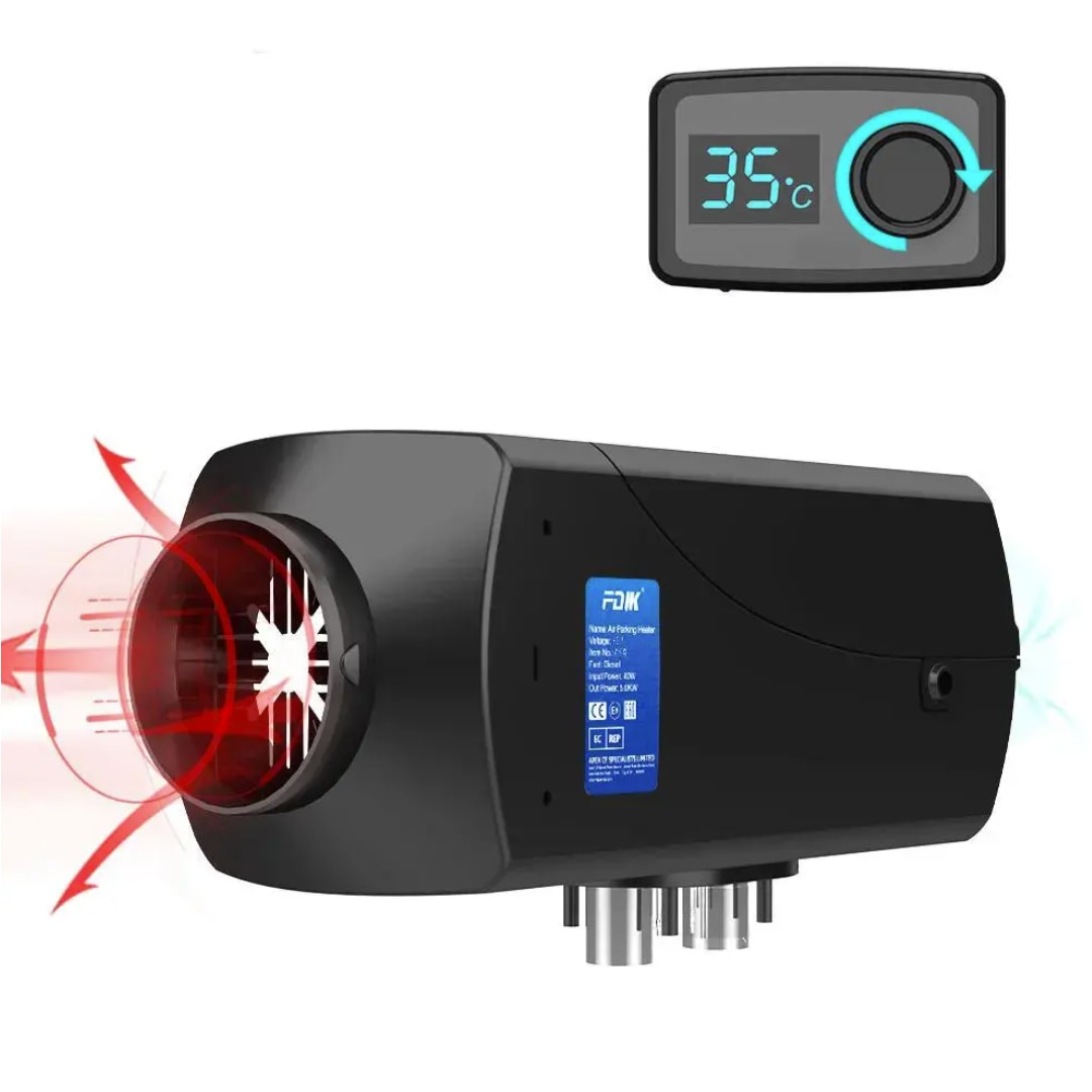Суха нафтова печка за кола FDIK PP1, Мощност 5 kW, Напрежение 12 V, LCD ...