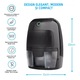 Dezumidificator, pentru Casa, Portabil, Silentios cu Functie de Oprire Automata, Capacitate Rezervor 600 ML 48 ore, Consum Redus de Energie, Tehnologie Peltier, Uscare mai Rapida a Rufelor, Culoare Negru