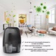 Dezumidificator, pentru Casa, Portabil, Silentios cu Functie de Oprire Automata, Capacitate Rezervor 600 ML 48 ore, Consum Redus de Energie, Tehnologie Peltier, Uscare mai Rapida a Rufelor, Culoare Negru