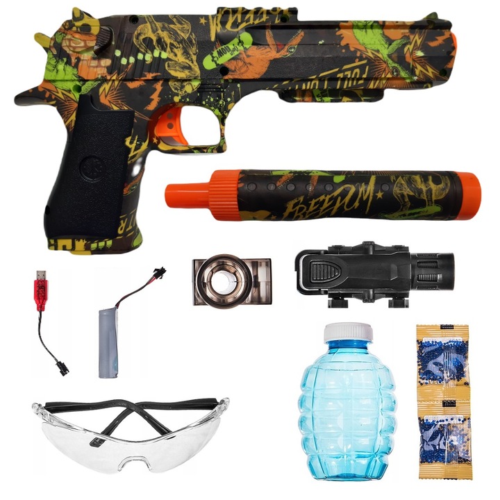 DesertEagle X506C automata pisztoly/gélgolyó/kiegészítő készlet, KYL, ABS, Multicolor