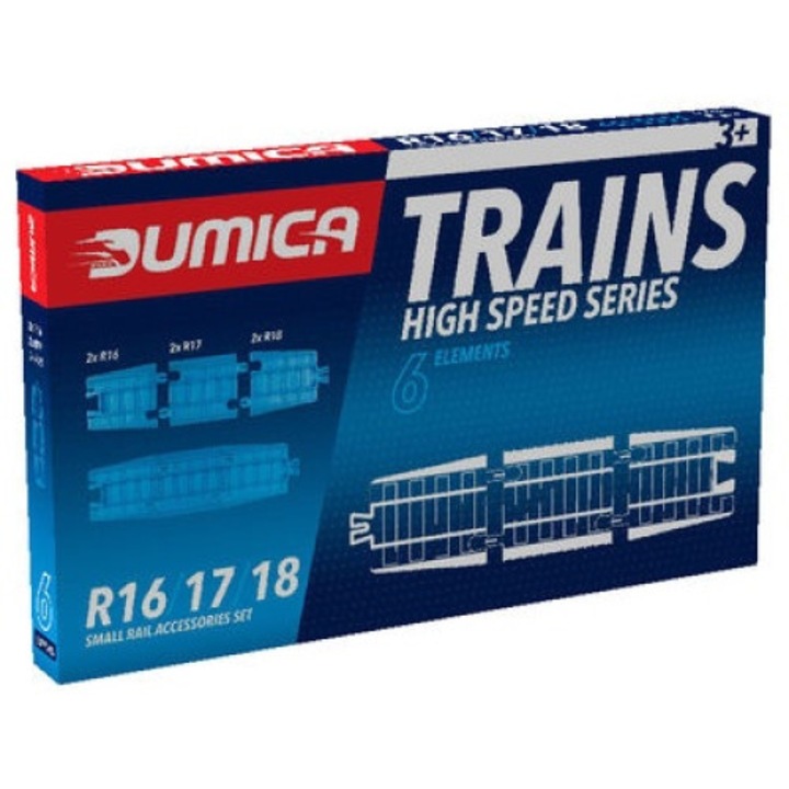 Set accesorii trenuri de jucarie, Dumica, Albastru