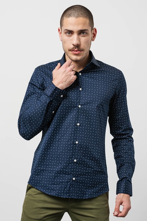 CALVIN KLEIN, Mintás ing, Tengerészkék