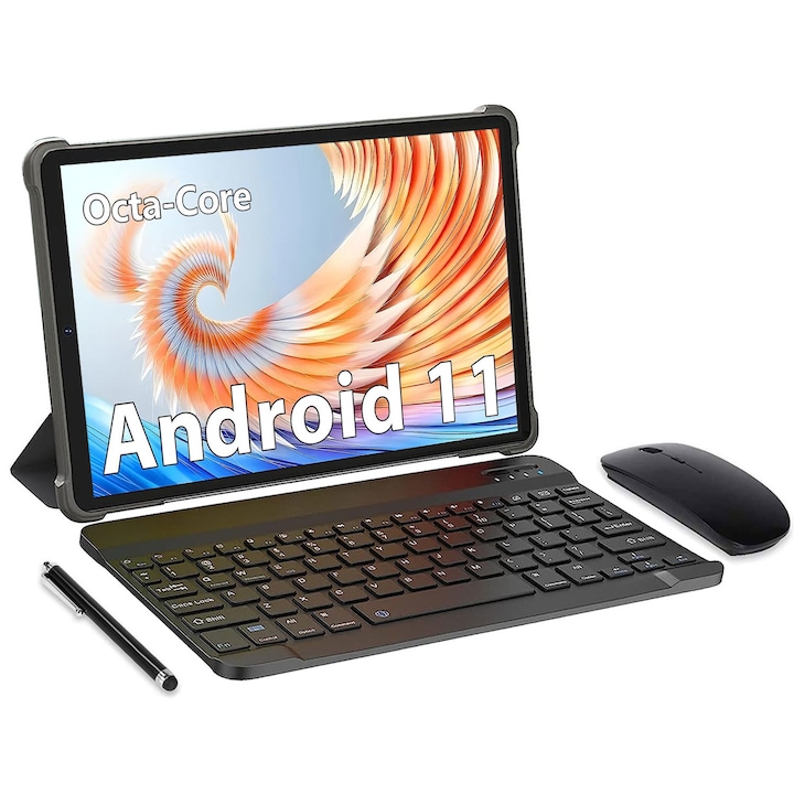 Tableta TOSCIDO S103, 10.1", Octa-Core, 4GB RAM, 64GB ROM, 4G LET/SIM, WIFI, Android 11.0, Negru
