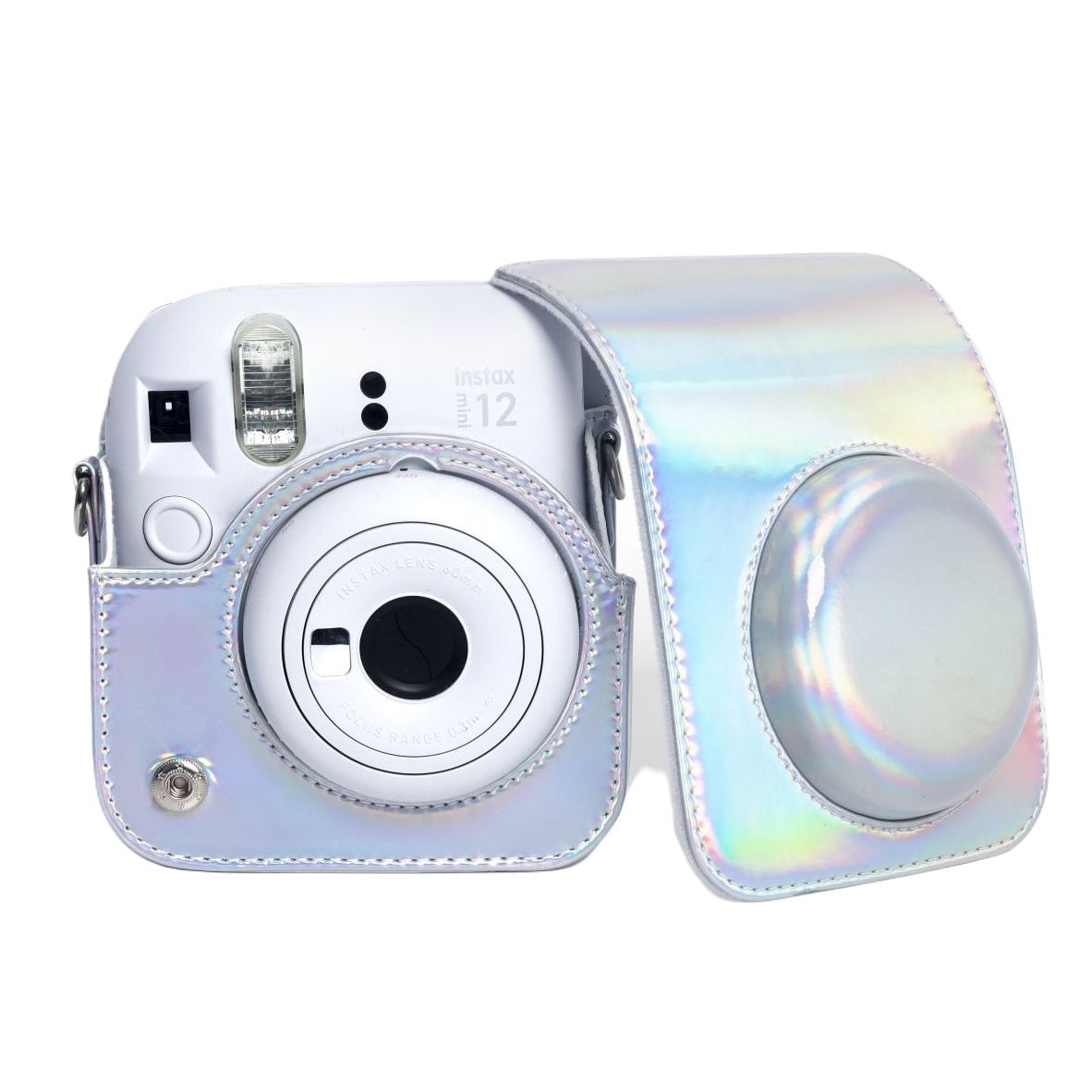 FujiFilm INSTAX Mini 12 фото чанта, сребърна светкавица - eMAG.bg