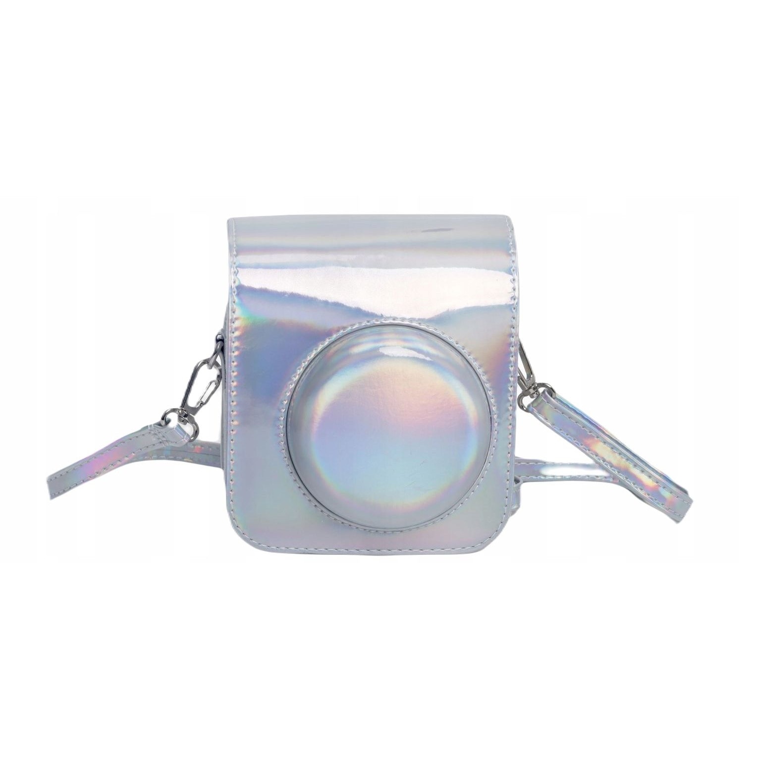 FujiFilm INSTAX Mini 12 фото чанта, сребърна светкавица - eMAG.bg