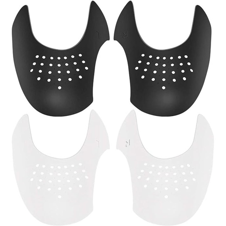 Set 2 protectie cute incaltaminte, Aisdelu®, pentru incaltaminte sport, 35-39, Negru/Alb