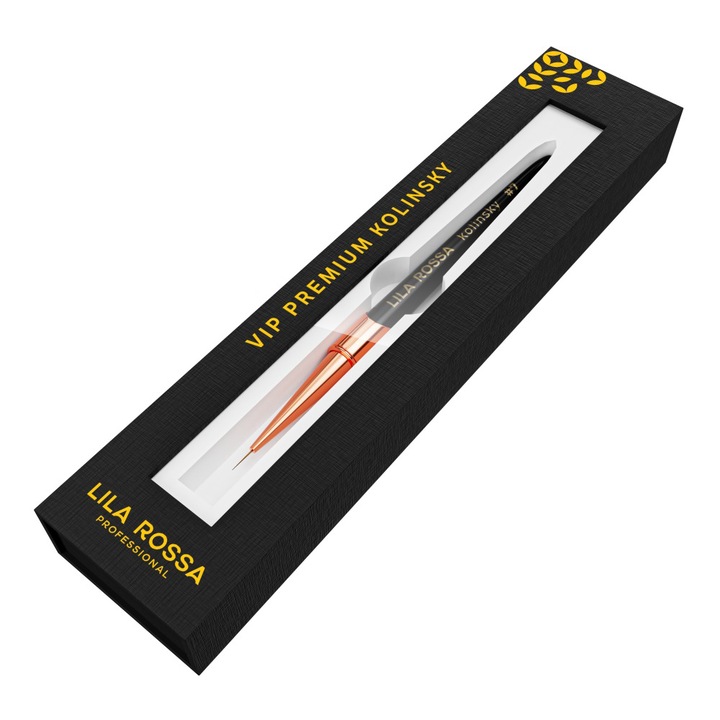 Pensula unghii Liner Brush Nail Art Lila Rossa VIP Premium Kolinsky 7 mm