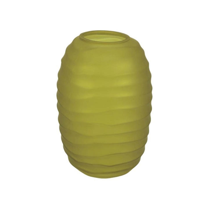 Vaza din sticla verde, 23cm