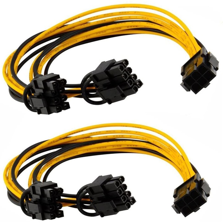 Сплитер, разклонение/ преходник / 6-пин към 6+2(8) пин / 30 см