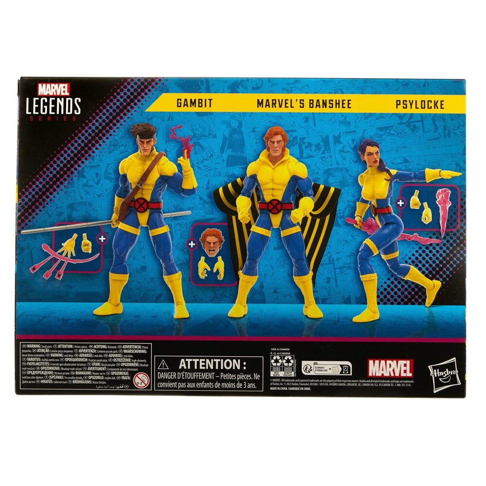 Marvel Legends - Psylocke, Nimrod, and Fantomex 3-Pack (Exclusive)- Ages Three a Marvel Legends - Psylocke, Nimrod, and Fantomex 3-Pack (Exclusive)- Ages Three a