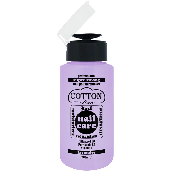 Dizolvant oja, Cotton Line, 200 ml, 3 in 1, Lavanda
